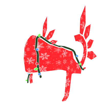 Red Christmas snowflake valk with lights