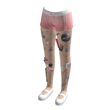 🍀Decora Stockings w Shorts(Pink)
