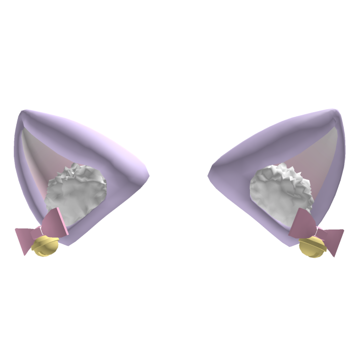 ♡ ꒰ Cute Soft Baby Kitten Ears (Light Purple)