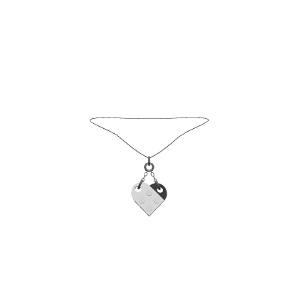 Roblox Item matching brick necklace 3.0 (black and white)