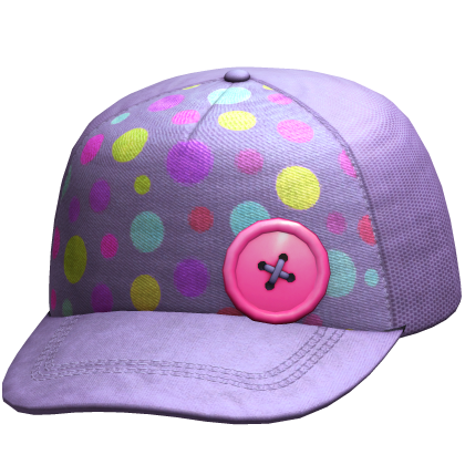 Purple Multicolor Confetti Button Cap