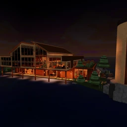 Beautiful lake Ranch house park icon