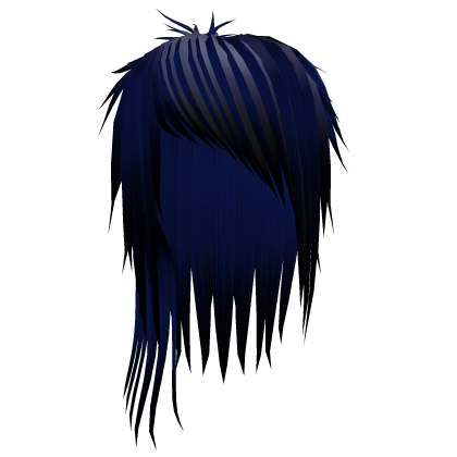 (◣ _ ◢) Scene 2000's Emo Side Sweep Blue Hair!! Roblox item