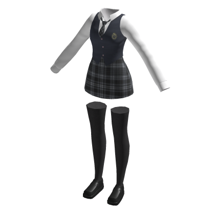 🍀School Uniform Outfit (Blue) thumbnail