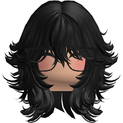 Blush Face Wolfcut with Glasses