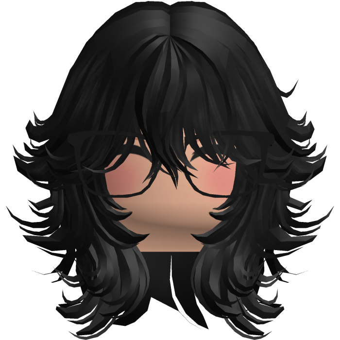 Blush Face Wolfcut with Glasses