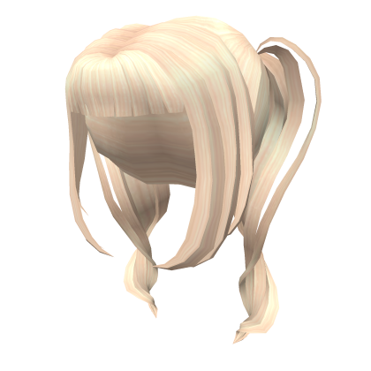 Cute Blonde Long Curly Pigtails Roblox item