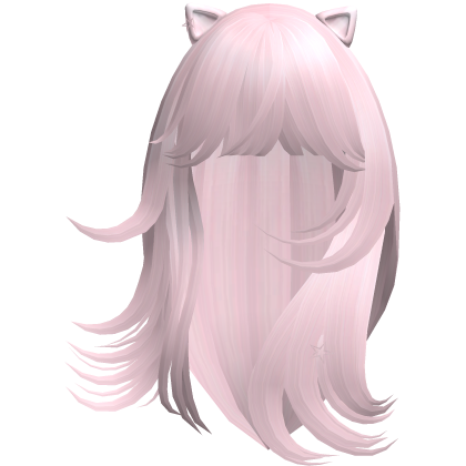Wispy Flowy Cat Ears Hair (Pink)