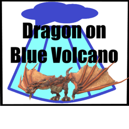 Breakfast Bros.'s Dragon on blue volcano!