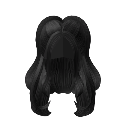 Aesthetic Y2k  Black  Wavy Modern Hair Roblox item