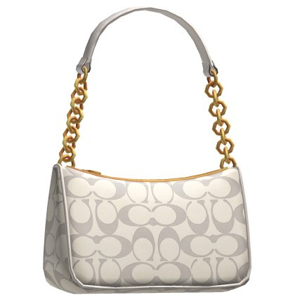 White Designer Chain Shoulder Bag Purse Roblox item