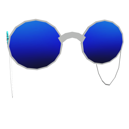 Blue Gradient Round Retro Sunglasses