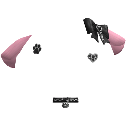 Pink Gothic Y2k Ear Paw Furry Accessories