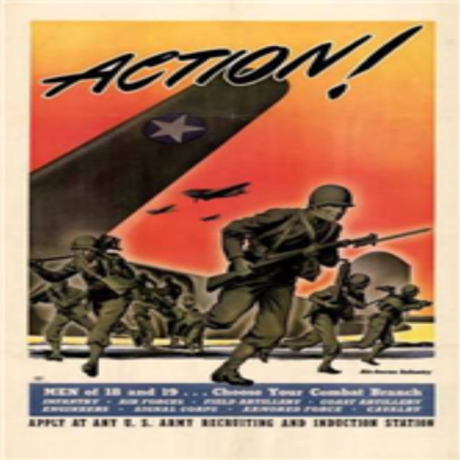 WWII "Action!" Poster Roblox decal