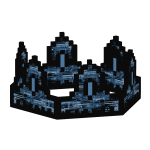 Electricity Blue Animated Glitch 8-Bit Crown