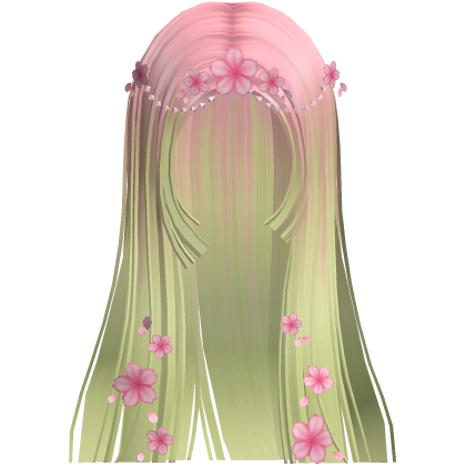 Sakura Princess Hime Cut (Pink&Green) Roblox item