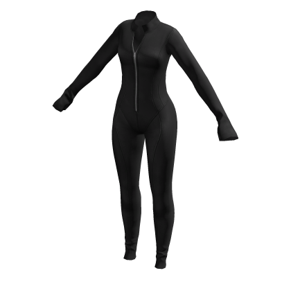 Midnight Thermal  Black Bodysuit