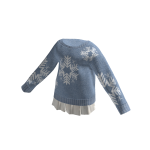 🍀Offshoulder Winter Sweater w Skirt (Blue)