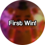 First Win Roblox badge thumbnail