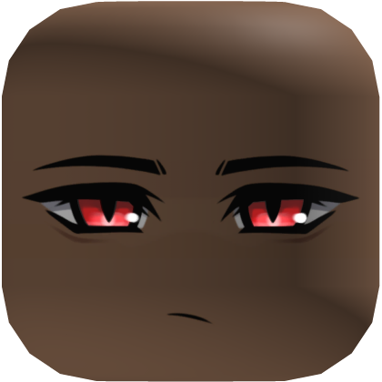 Black Anime Boy Face - Red Roblox item