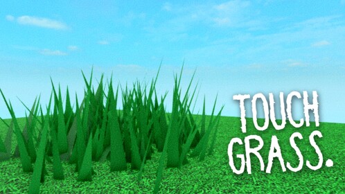 👆 wait in line to touch grass