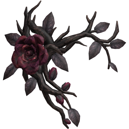 Rose Thorn Face Accessory - Black & Burgundy Roblox item