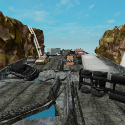 realistic destroyed brigde
