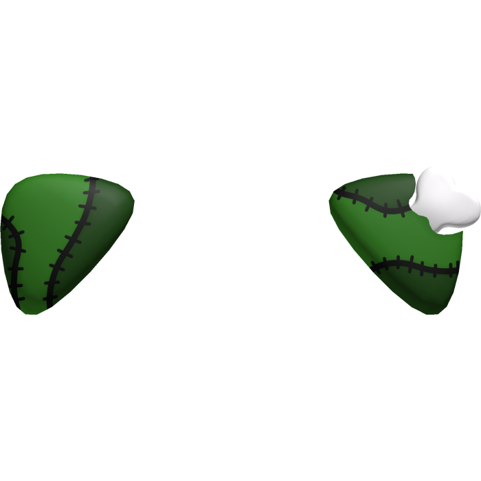 halloween | dark green zombie kitty ears