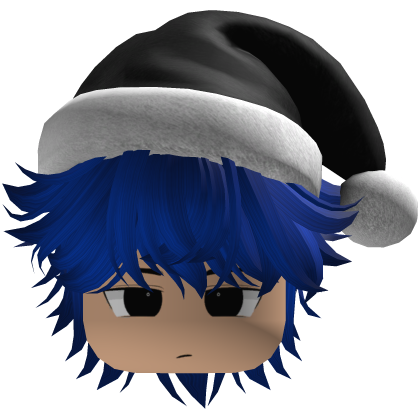Beautiful hair emo y2k Christmas beret (Blue)