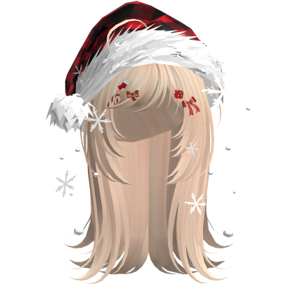 Cute Christmas Straight Hair (Blonde) Roblox item