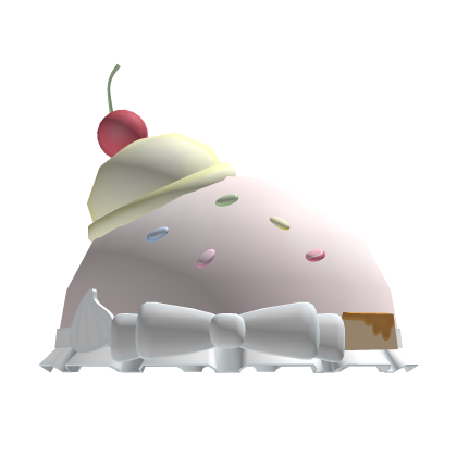 cutesy pink sprinkle sundae ruffles bucket hat Roblox item