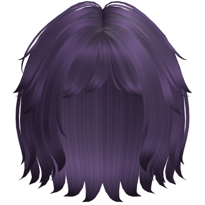 Soft Messy Bob w/ Curtain Bangs (Purple)