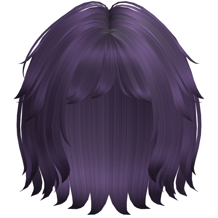 Soft Messy Bob w/ Curtain Bangs (Purple)