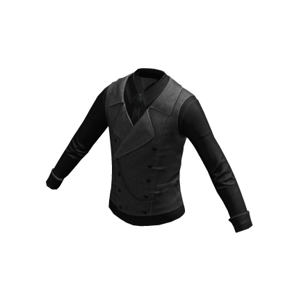 Formal Shirt w/ Vest & Tie | Gray Black