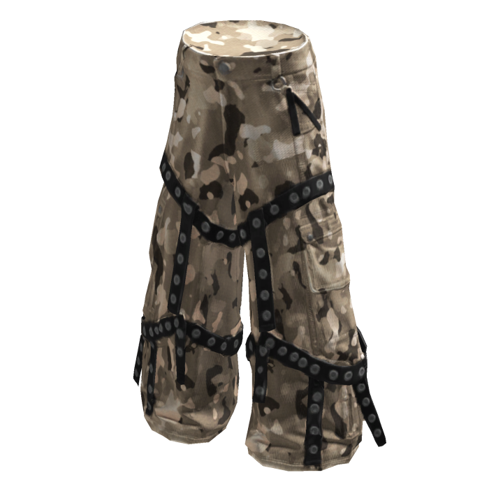 Strapped Emo Pants Desert Camo