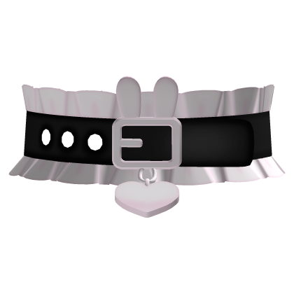 kawaii black bunny choker pink ruffles