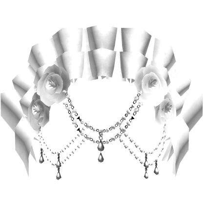 White Gothic Rose Dark Jewelry Headpiece Roblox item