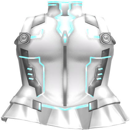 ♡ cyberpunk emissive lucy blue n white dress