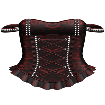 Red Studded Corset Dress