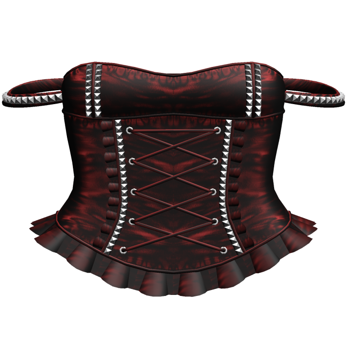 Red Studded Corset Dress