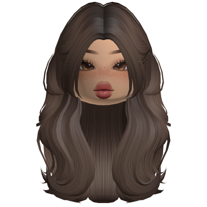 Messy Cute Brown Twintails With Simple Makeup Roblox item