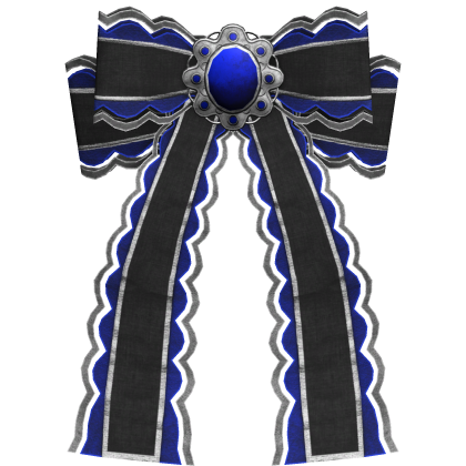 Back Blue Goth Hair Bow Roblox item