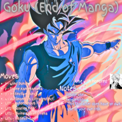End of Manga Goku Roblox decal