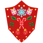 Red Christmas Shield