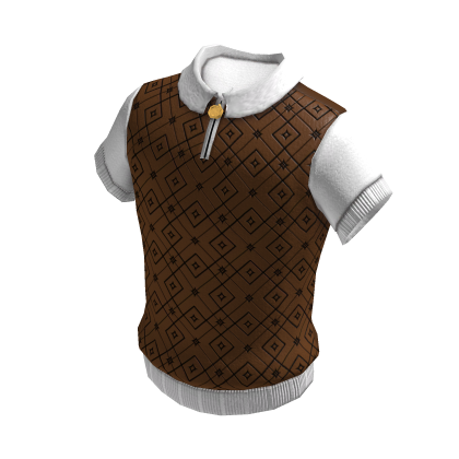 Polo Shirt | White Brown thumbnail