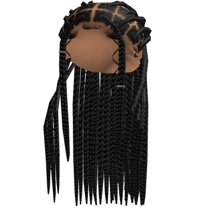 ⚜️•  long styled braids (Black)