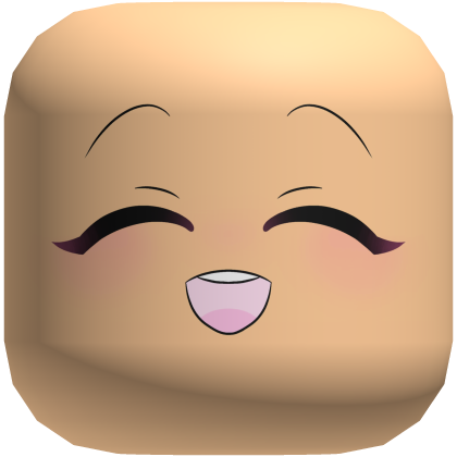 Joyful Anime Smile Face [Pastel Brown] Roblox item