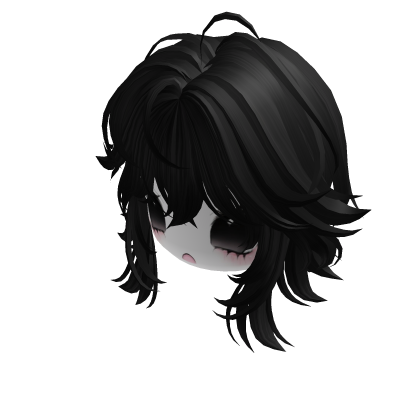 pelo suave oscuro con ojos tiernos esponjado Roblox item