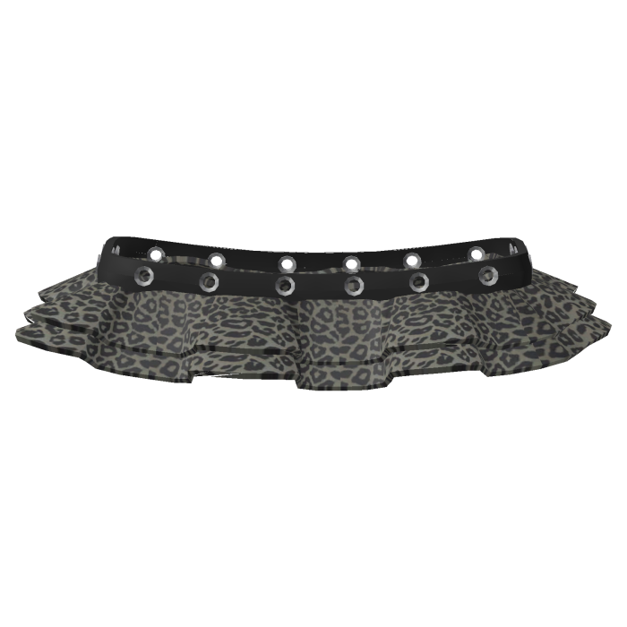 Grunge Dark Cheetah Grommet Skirt