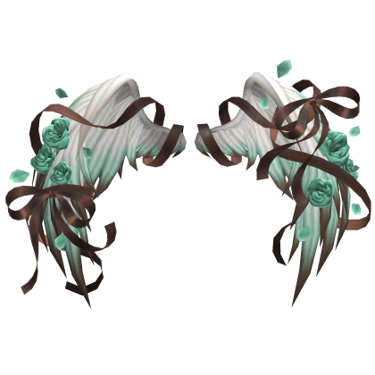 🎀 Rose Petal Angel Wings Ribbons Bows Choco Mint
